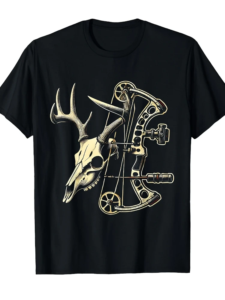 

Archery Bow Hunter Deer Mule Elk Bow Hunting Accessories design-100% cotton O-neck short sleeve casual printed men's T-shirt.