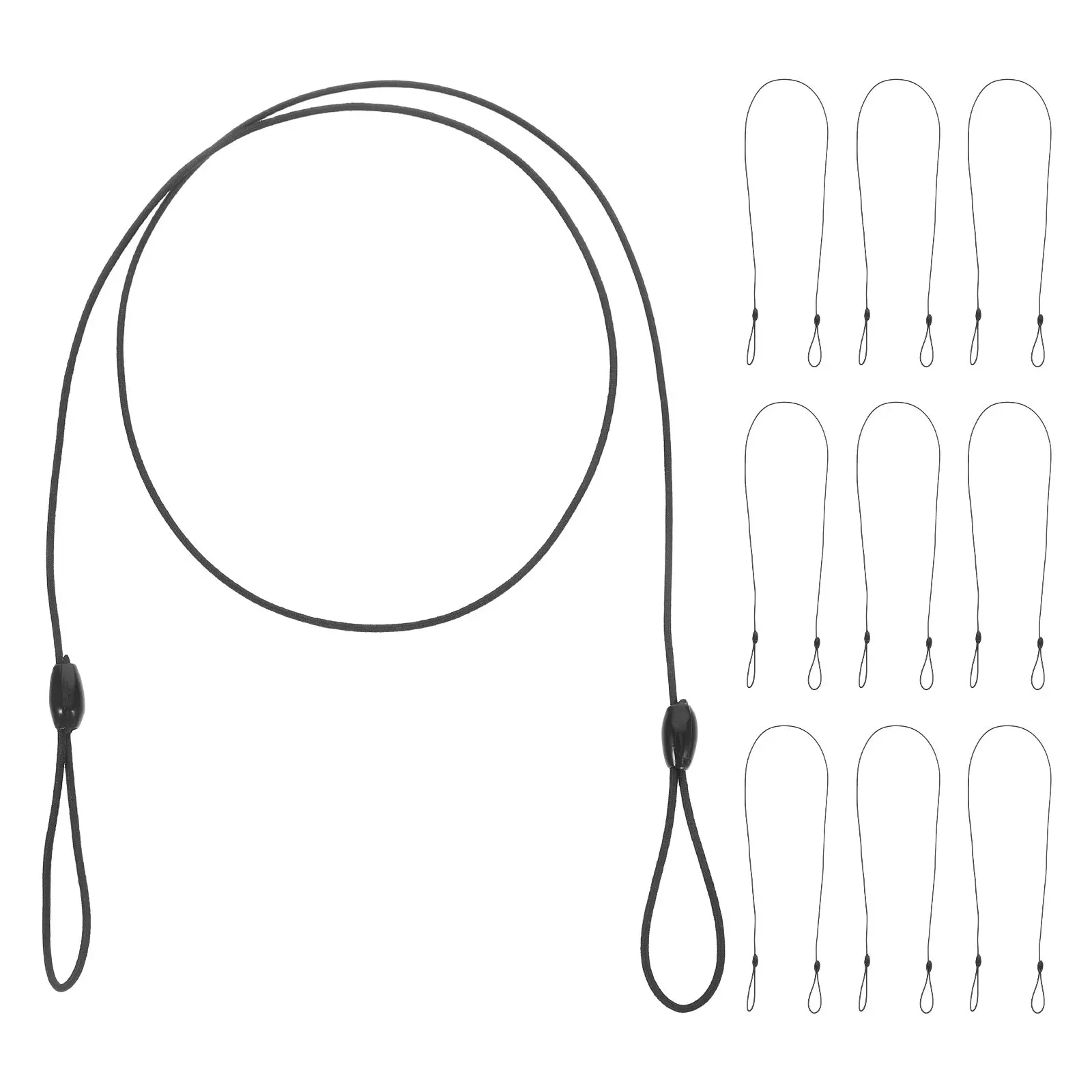 

10Pcs Stylish Elastic Lanyard for Id Badge and Stylus Pen Retractable Rope Anti Lost Holder for Touchscreen Tablet Smart Devices