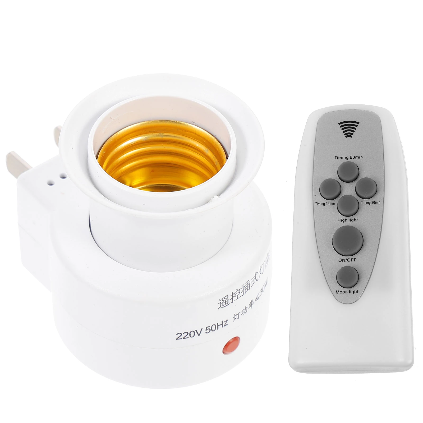 

Infrared Remote Control Lamp Socket LED Light Holder E27 Dimmable Lampholder 3 Brightness Levels Auto Off Timer Night Light Mode