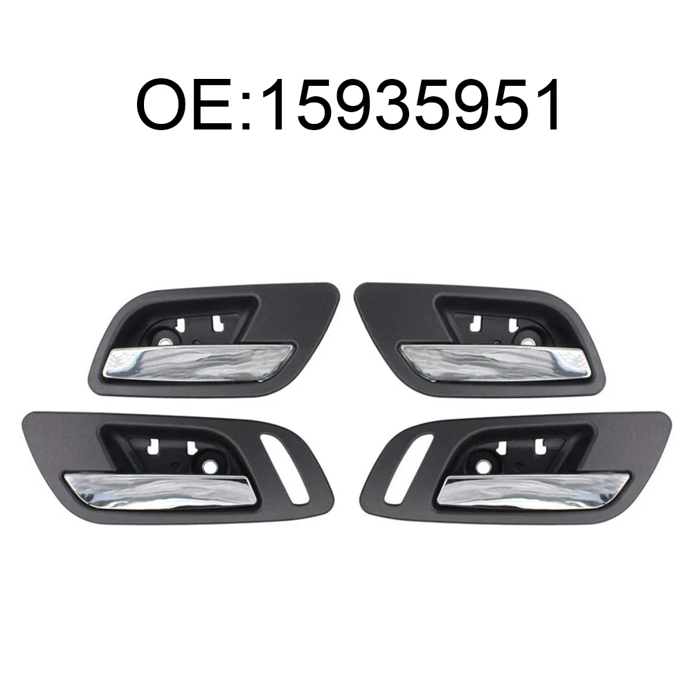 

Черная 4 шт. передняя задняя левая правая внутренняя дверная ручка черная с хромированным рычагом OEM номер детали 15935951 автомобильные аксессуары