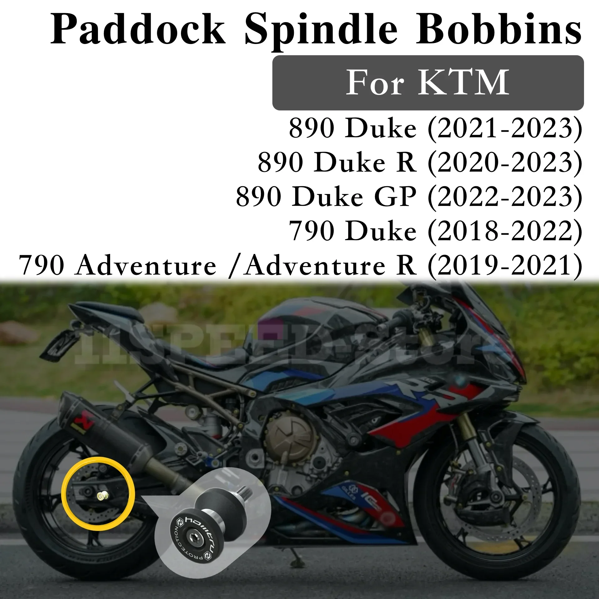 

Paddock Stand Bobbins For KTM Duke 790 Duke 890 R GP 790 Adventure R 2018-2023 motorcycle accessories for protection
