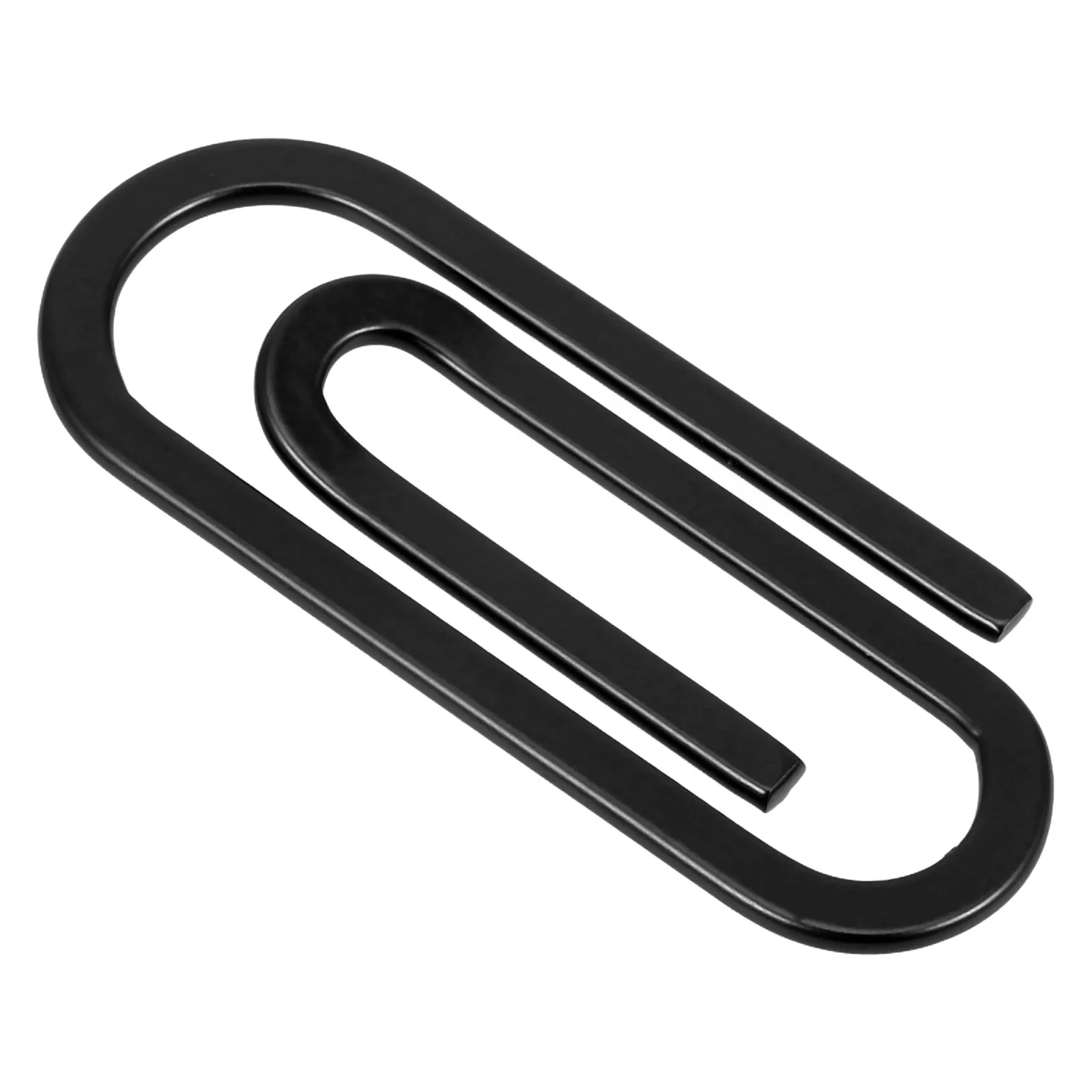 Metal Card Clip Paper Clips Small Clamp Marking Office Document Fold Black Stainless Steel Practical Long Use Creative Design
