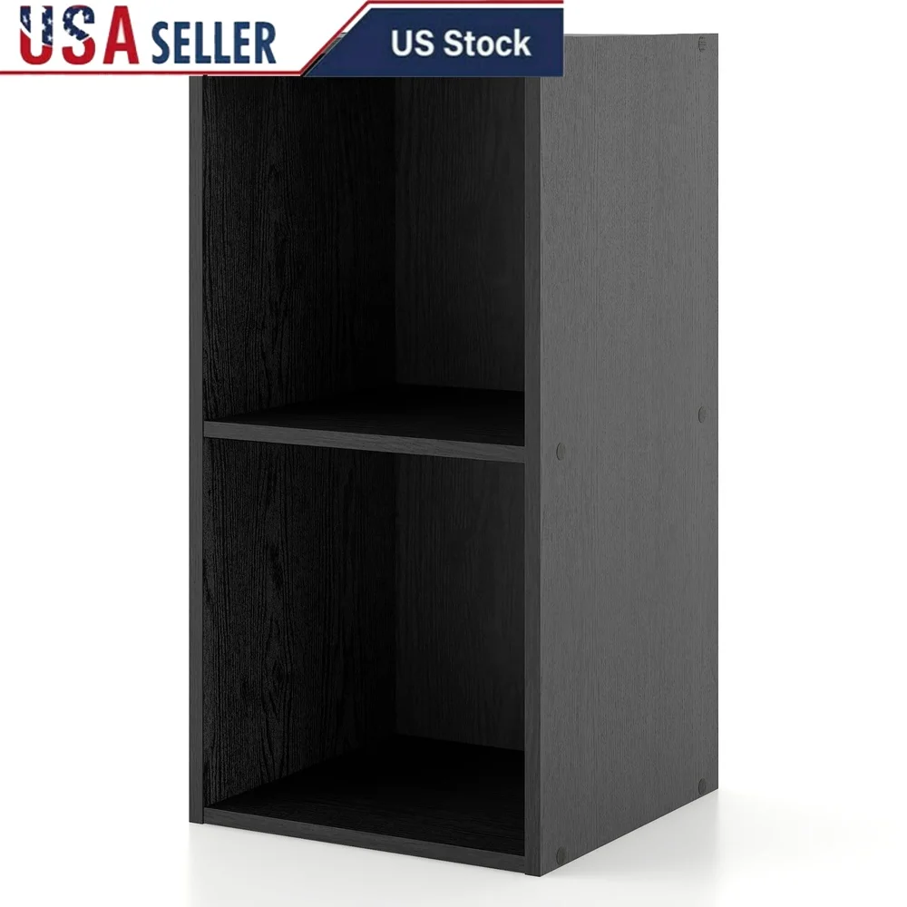 

Stackable Cube Bookcase Modern Wood Storage Shelves Ideal Home Office Living Room Easy Assembly Durable Design with Anti Tip