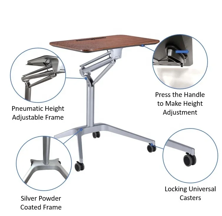 Staand pneumatisch in hoogte verstelbaar mobiele telefoonbeugel Laptopbureau