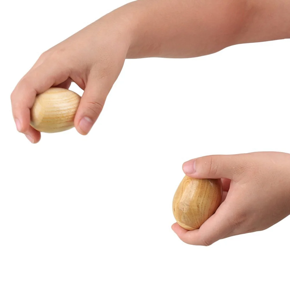 

4pcs Wooden Maracas Shakers Music Toy Kids Music Percussion Toy Educational Wood Sound Fun Toys Instrument
