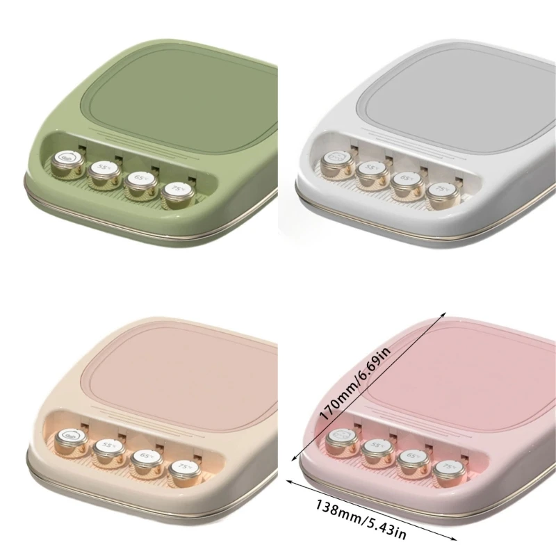 โต๊ะกาแฟเครื่องทำความร้อน 3 อุณหภูมิควบคุมเครื่องทำความร้อนกันน้ำอุปกรณ์สำนักงานอุปกรณ์เสริมสำหรับเย็นสภาพอากาศ Hot Drop