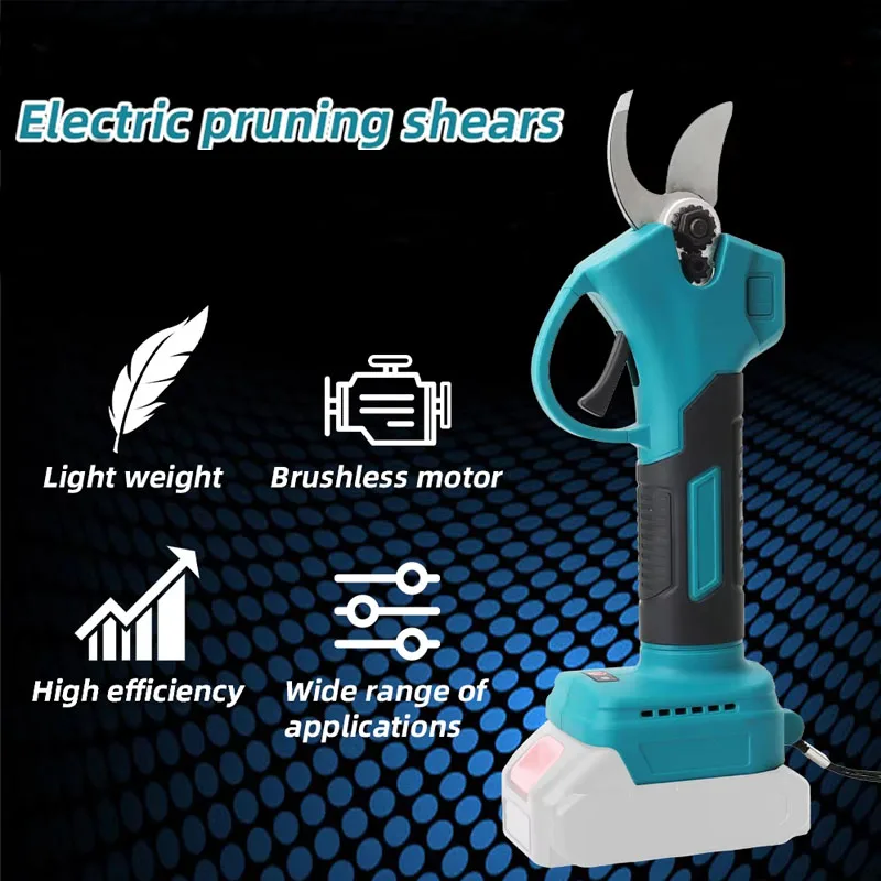 Tijeras de podar eléctricas sin escobillas, herramienta de jardín, tijeras de jardín eléctricas inalámbricas para árboles frutales, cortador de ramas con batería de 18V