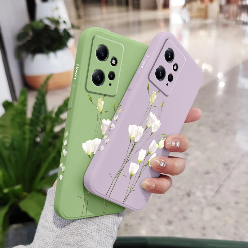 Elegant Lily Phone Case For Xiaomi Redmi Note 13 12 12S 11 11S 10 10T 10S 9 9S 8 7 Pro Plus 4G 5G Liquid Silicone Cover