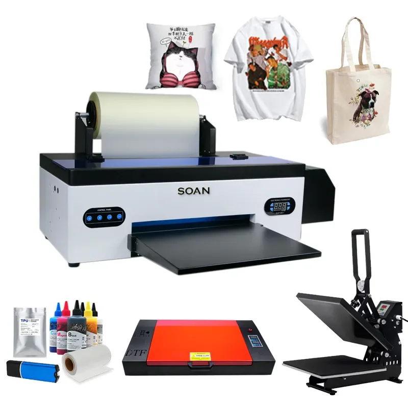 for R1390 L1800 DTF Inkjet Printer 3 Size Start-up Kit Full Machine Thermal Transfer Printer with Material