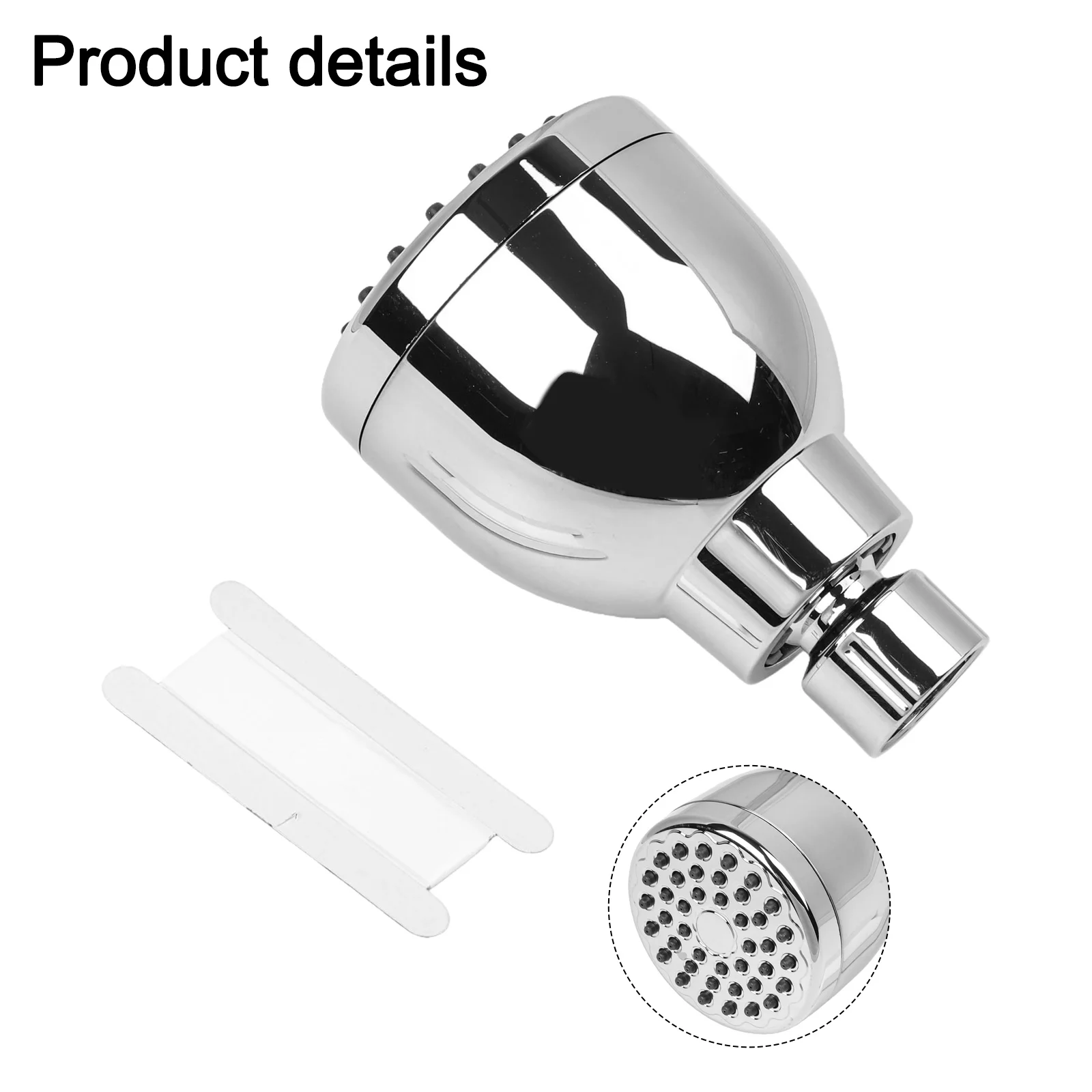 For Bathroom Rain Shower Head High-Pressure Shower Home Bathroom As Show G1 2 Connection Thread Tool-free Installation