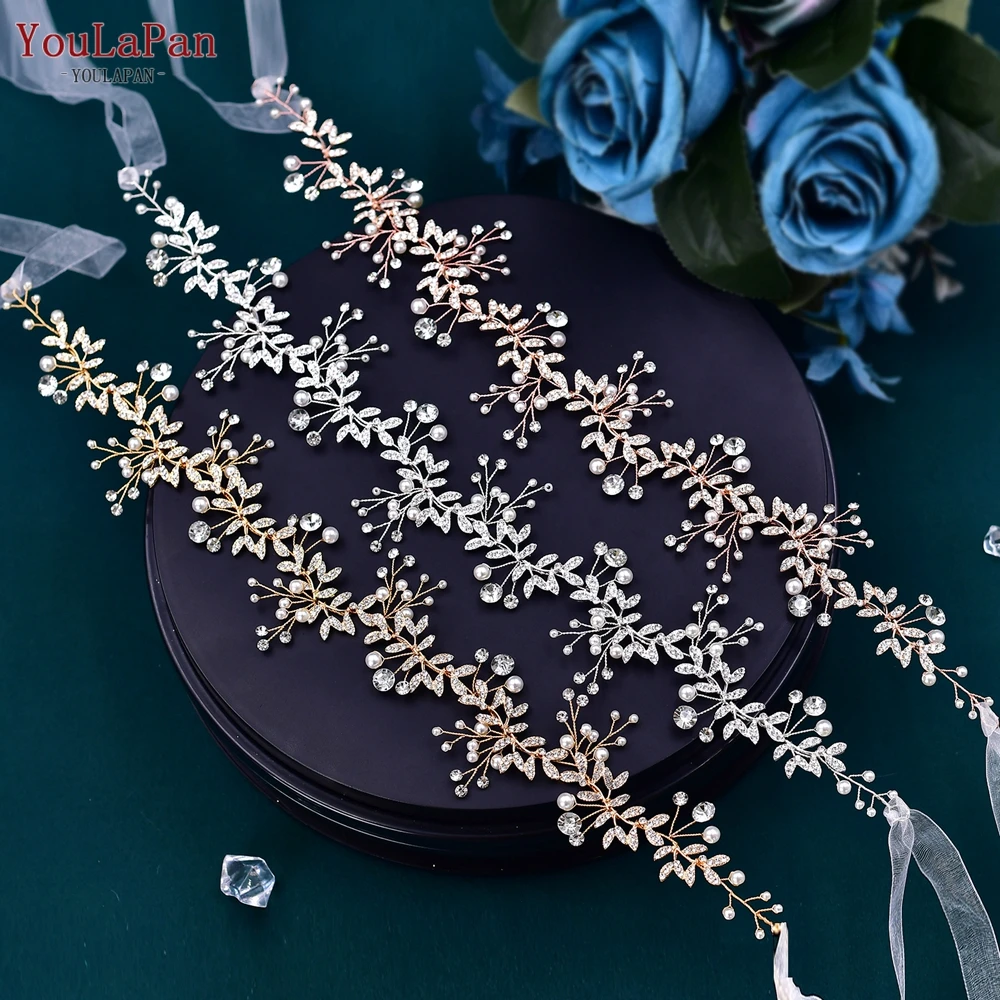 Youlapan Strass Brautkleid Schärpe Gürtel Legierung Blatt Braut gürtel Frauen Robe Abendkleid Gürtel Hochzeit Zubehör sh233 – Detail 6