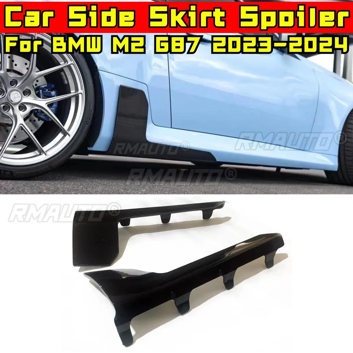 

Car Side Skirt Lip Spoiler Extension Diffuser Guard For BMW M2 G87 2023-2024 Car Side Skirt Splitter Apron Car Accessories