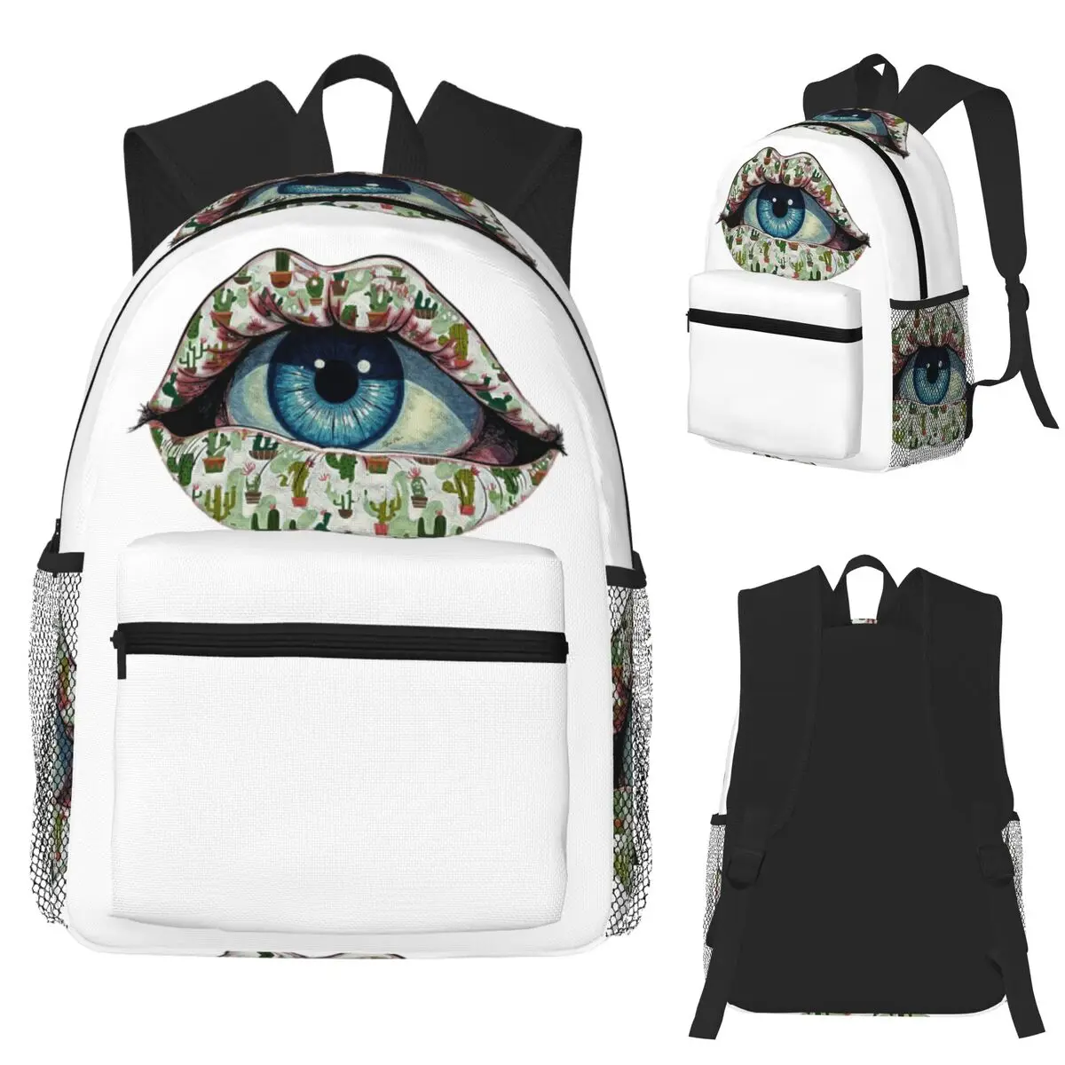 

Cactus Eye Dream Student Backpack School Bag Hiking Travel Daypack for Boys Girls Fashion Bookbag Shoulder Bags
