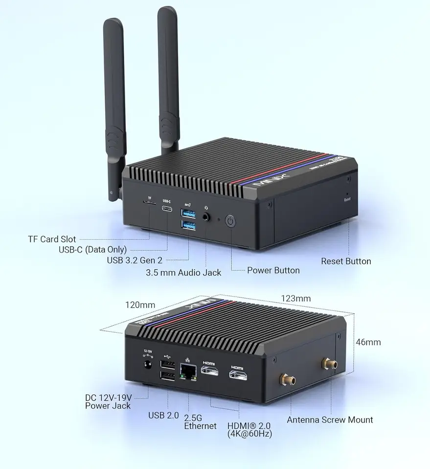 MINIX Z350-0dB Silent Mini PC i3-N350 16GB RAM 512GB SSD | Dual 4K