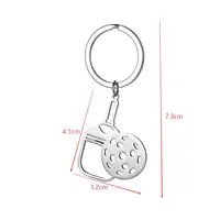 Pickleball Racket Keychain Pendant Team Sports Player Fans Stainless Steel Jewelry Women Men Gifts 6