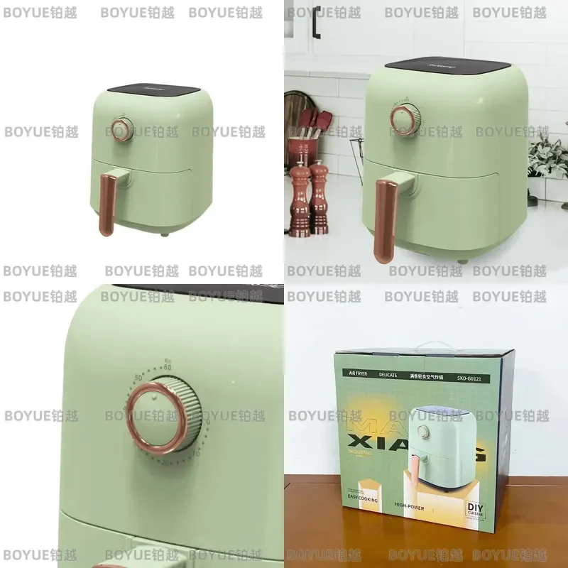 3L Electric Air Fryer Low Oil Fat Healthy Cooking Compact Household Kitchen Appliance Nonstick Basket Fast Heating Smart