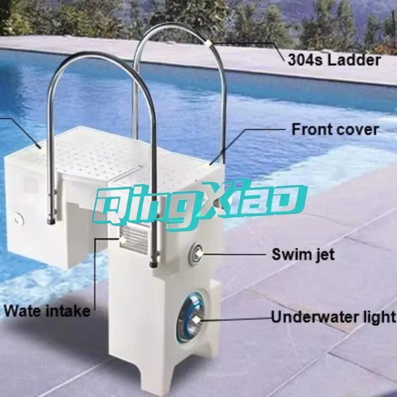 FN-04 Wall Mounted Integrated Pool Filter System With Handrail Circulation Pump Purification For Small Pool Household Fish Pond view 3