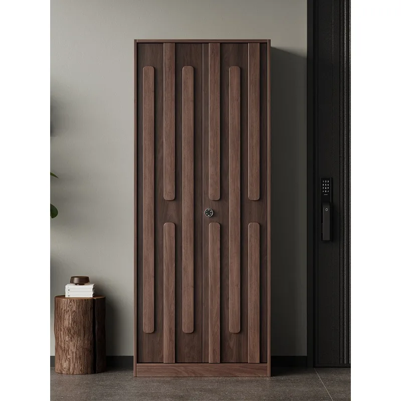 

Shoe cabinet household door integrated against the wall solid wood Chinese large-capacity entrance cabinet password lock