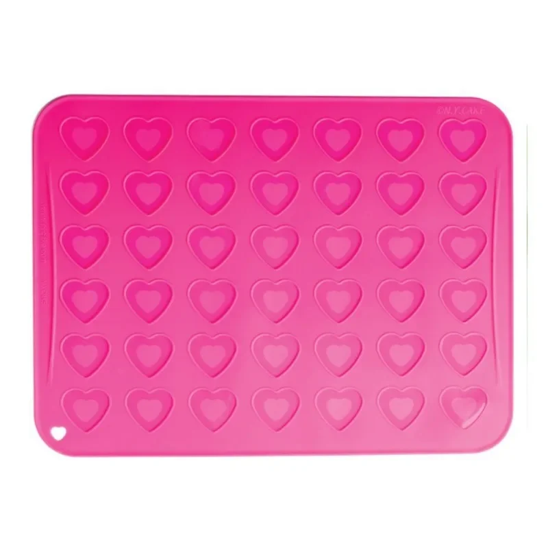 1Pcs Cake Making Tools Silicone Macaron Baking Mold Oven Baking Mat Mold Kitchen Sheet Heart Shape Mat Macaroon Cookie Mat