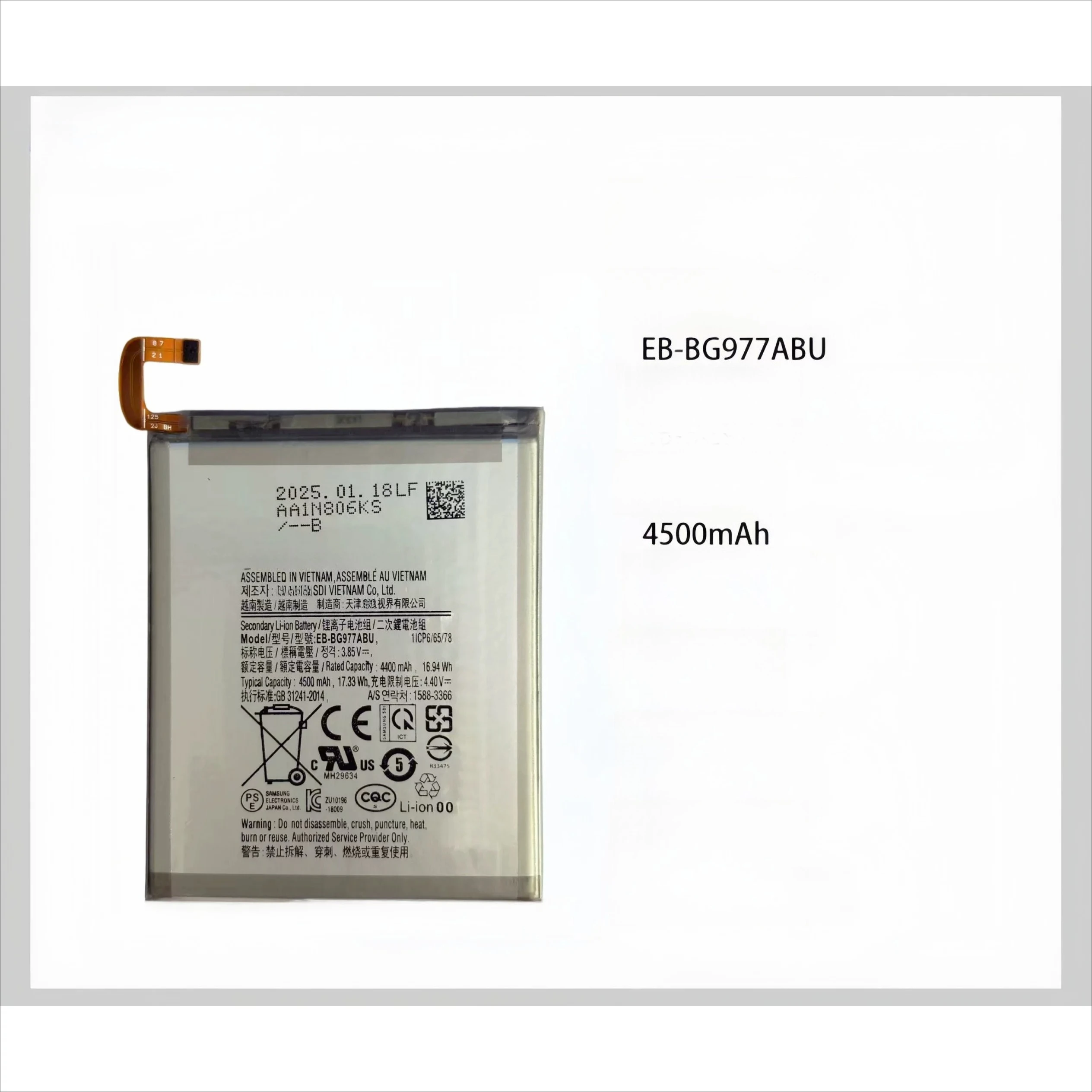 

Original battery for samsung s10 5g] battery eb-bg977abu