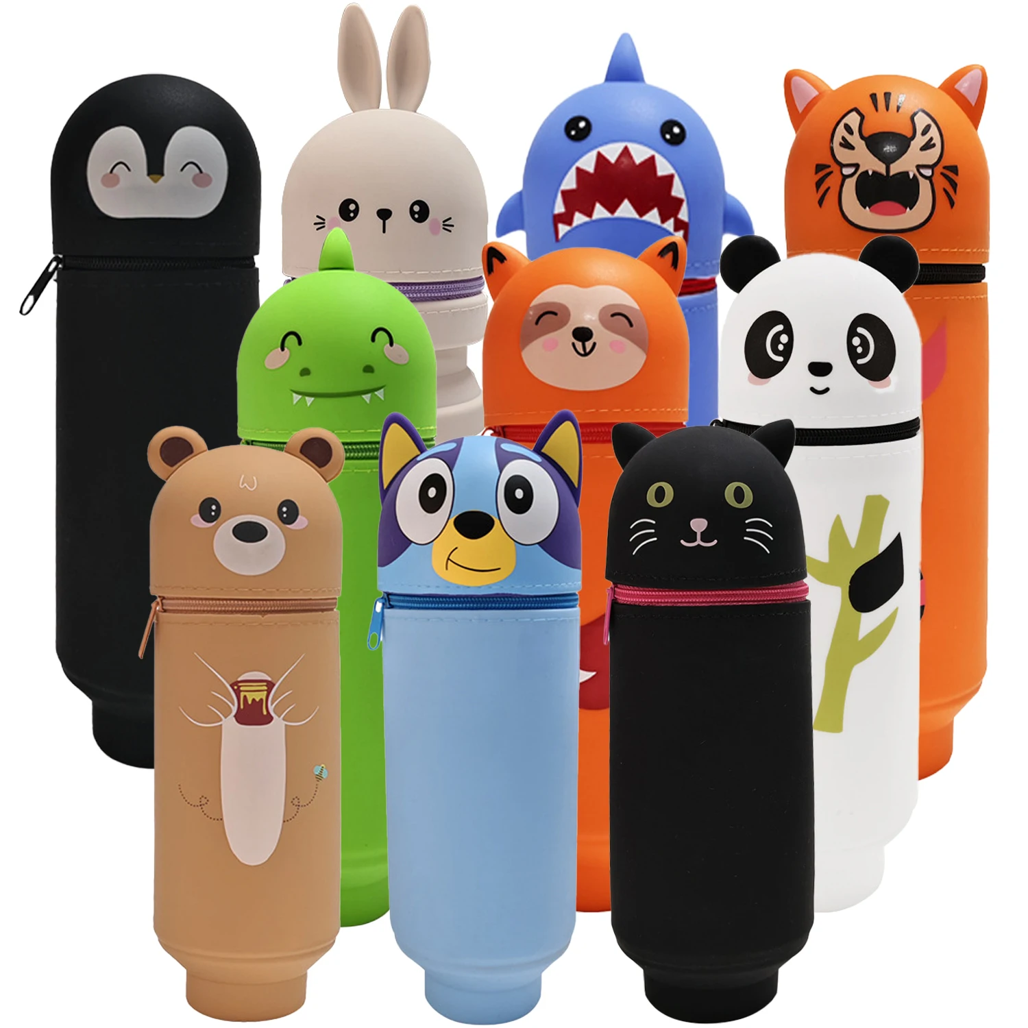 【セール中】動物の立ちペンケース、学生、学校、オフィス、新学期ギフトに適したペンホルダー