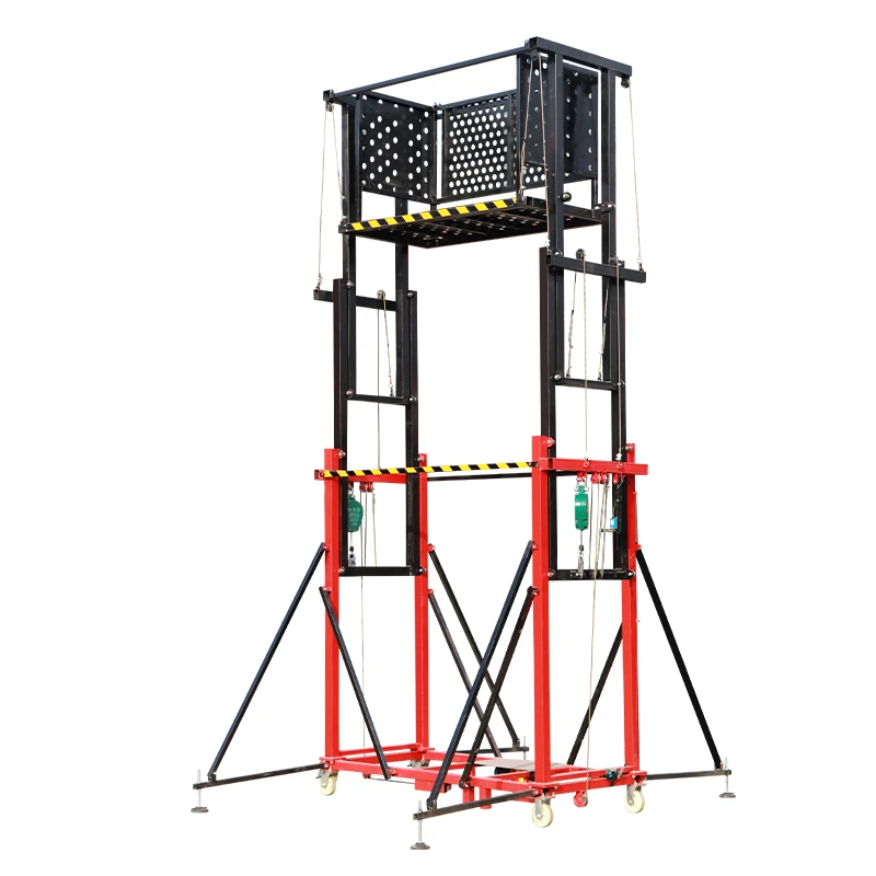 

New 2-12m Electric Lift Scaffolding Machine Exclusive Mobile Scaffold Cable Lift Platform Wire Rope Sling for Foreign Trade