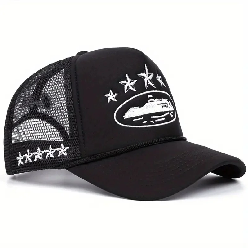 AliExpress NONE New Five Star Mesh Hat Men's Street Hip Hop Hat Women's Outdoor Sunshade Hat Cycling Skateboard Hat Daily Wearing Baseball Hat