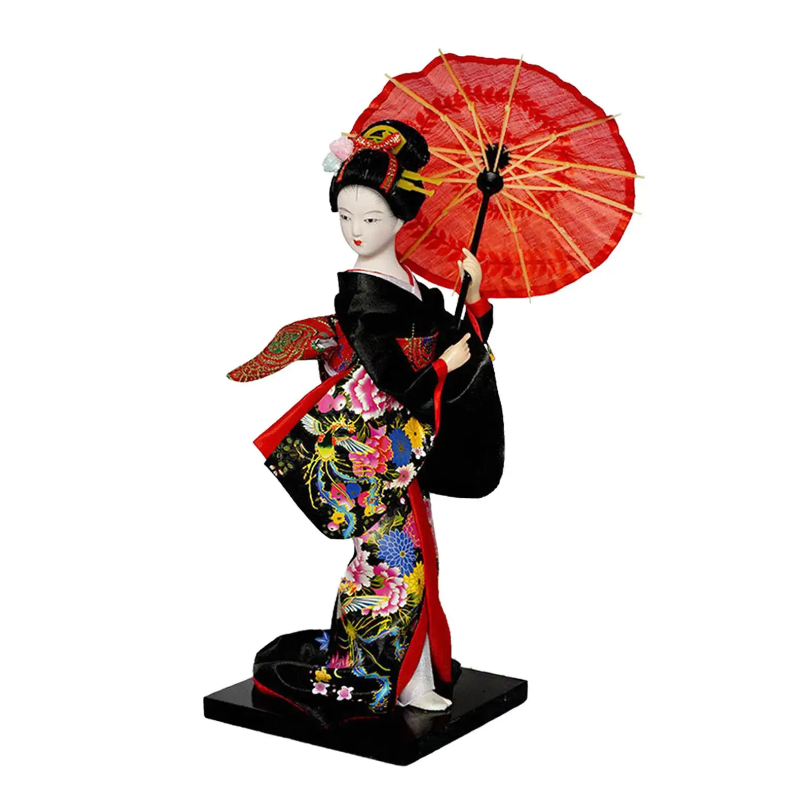 Japanese Geisha Kimono Doll Birthday Gift Asian Geisha Collectible Figurine for Housewarming Bar Desktop Indoor Bookshelf