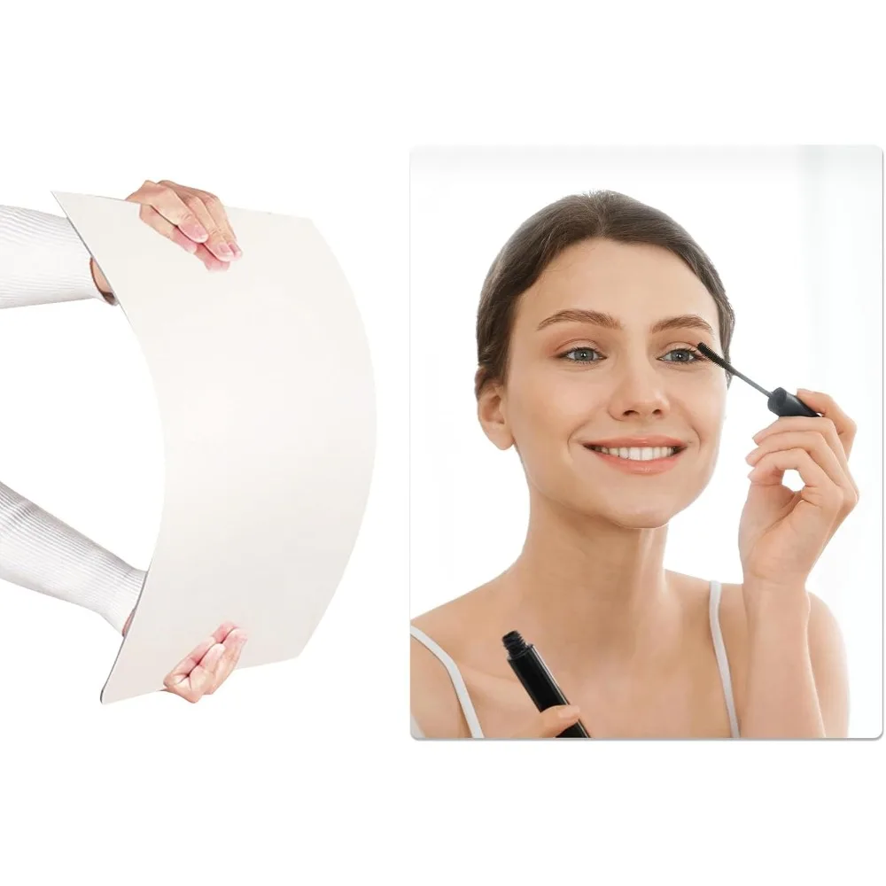 

Shatterproof Mirror, Adhesive Lightweight Wall Mirror for Home Decor, Dorm, Gym, Bathroom, 8x10 Inch, 2 Pcs Wall Mirror