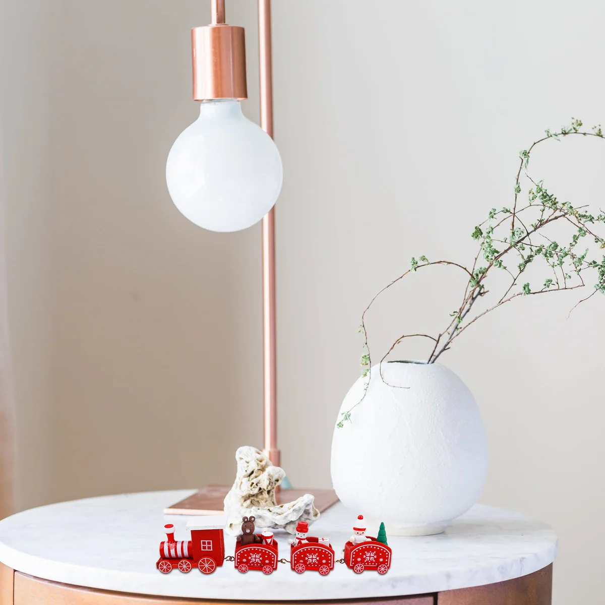 احتفالي قطار خشبي ديكور عيد الميلاد منضدية زخرفة عيد الميلاد سطح المكتب الزينة لقضاء عطلة حفلة الاطفال الاحتفال الحرفية