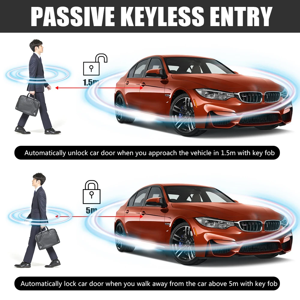 Remote Start Kit One-button Start Push Systems Universal Smartphone Control Car Start Stop Keyless Entry System