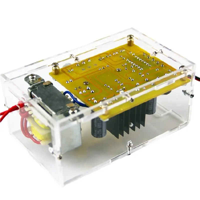 ABKW-3X LM317 Adjustable Voltage Regulated Power Supply DIY Kit 220V Transformer Stabilized Power Supply Laboratory US PLUG