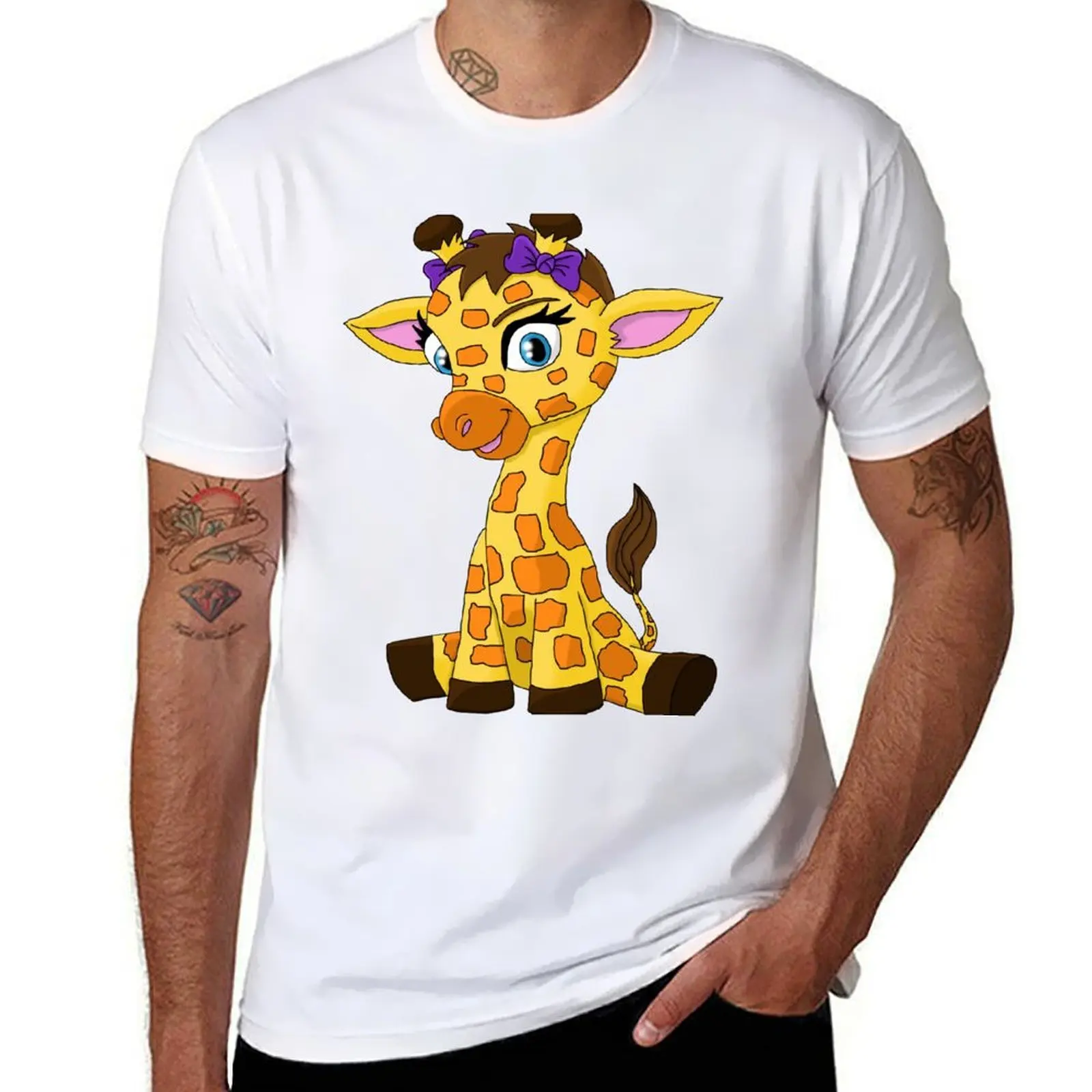 

Girl Giraffe T-Shirt man t shirts cotton t shirt man plain T-Shirt
