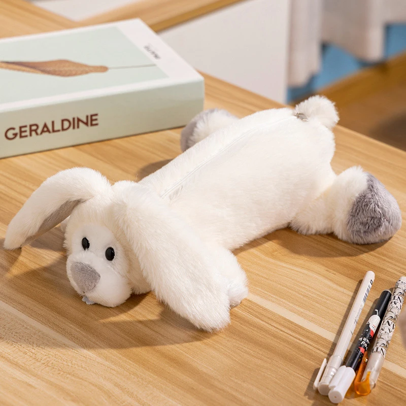 الكرتون أفخم أرنب مقلمة لطيف حقيبة مستحضرات التجميل المحمولة طالب القرطاسية تخزين أكياس حقيبة أقلام رصاص اللوازم المدرسية