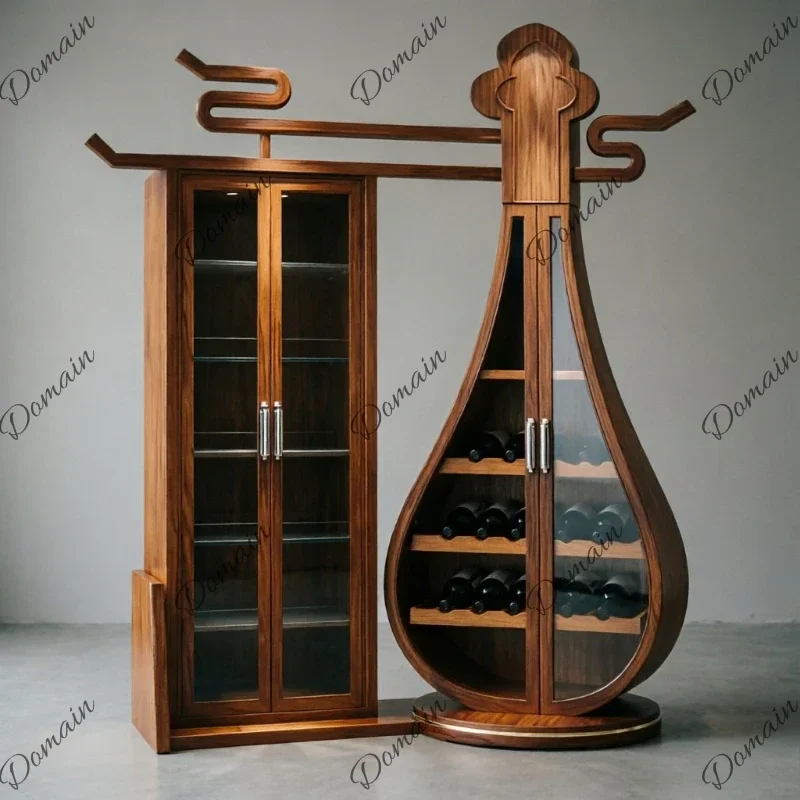UYT  Wooden Luxury Display Cabinet Vertical Showcase Commercial Bauhaus Living Room Cabinets Glass Doors Armario Multiuso Furnit