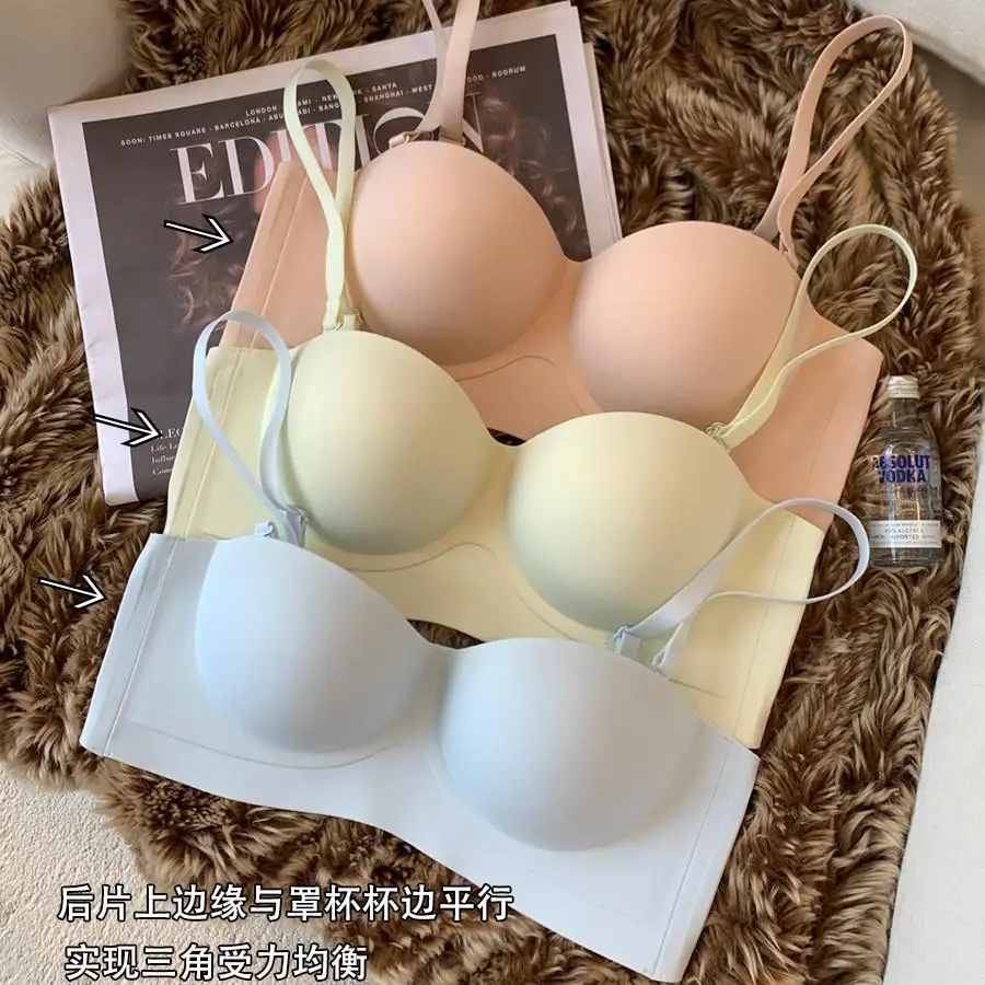 

Летнее женское бесшовное нижнее белье пуш-ап мягкий бюстгальтер дышащий спортивный бюстгальтер противоударный бюстгальтер простое сексуальное женское белье