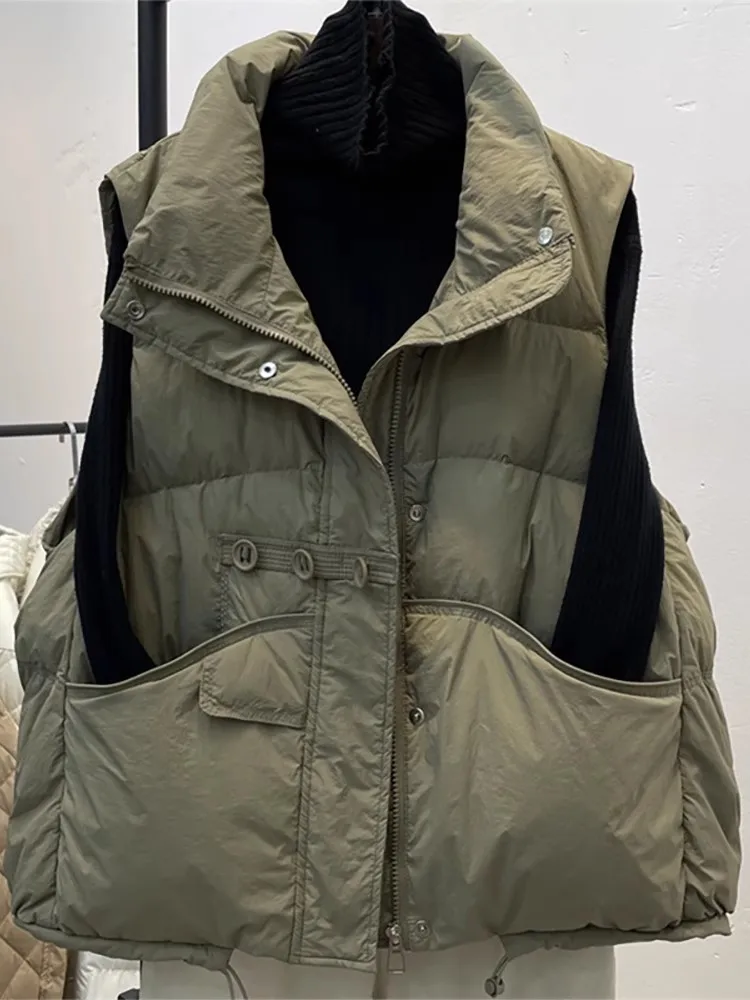 

Vests Waistcoats Thick Womens Waistcoat For Woman 2025 Winter Velvet Plush Button-Down French Style Lined Warmth Cozy Sleeveless