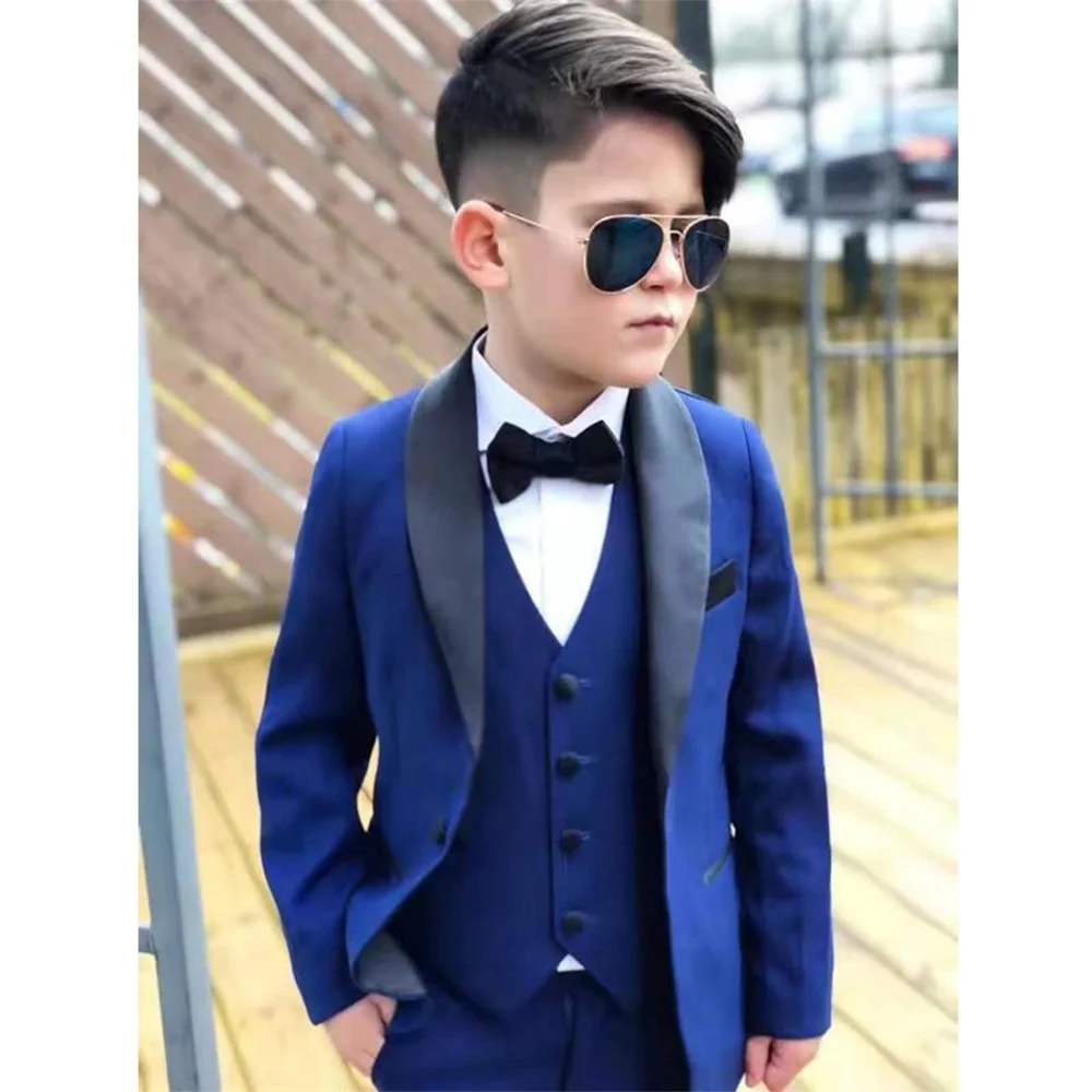 Colorful Tuxedo Suits For Performance Boys 4 Pieces Suit Set Piano Contest High Quality Slim Children Sets Wedding Party