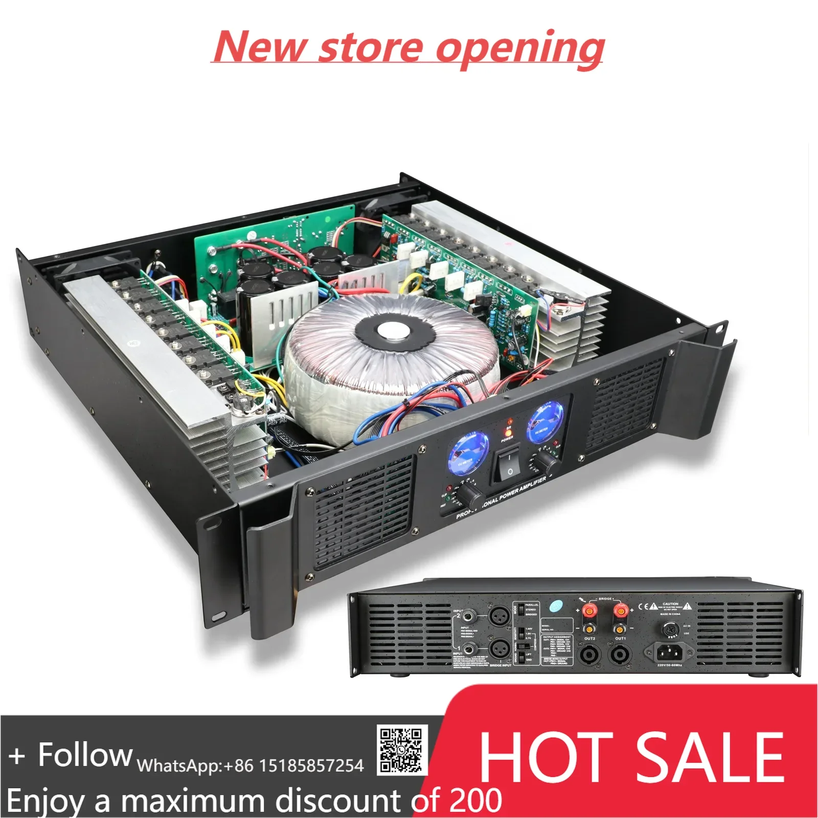 

MX4000 Series 2U With compass Two Channel Traditional power amplifier For Performances