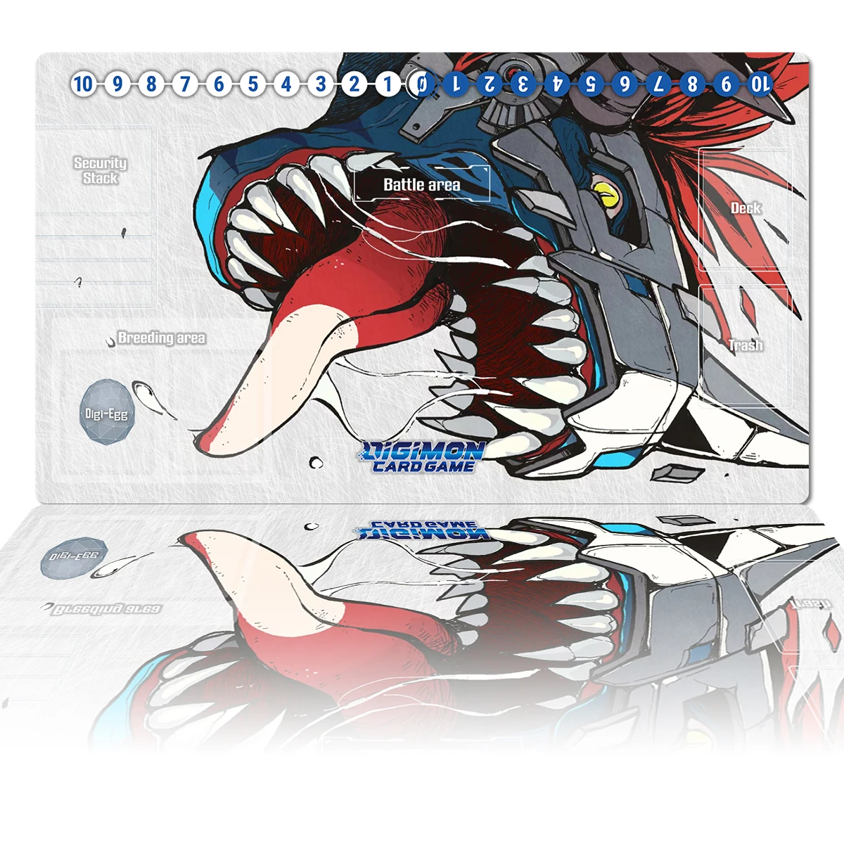 Digimon Playmat Metal Greymon DTCG CCG Board Game Trading Card Game Mat Anime Mouse Pad Rubber Desk Mat Gaming Accessories & Bag