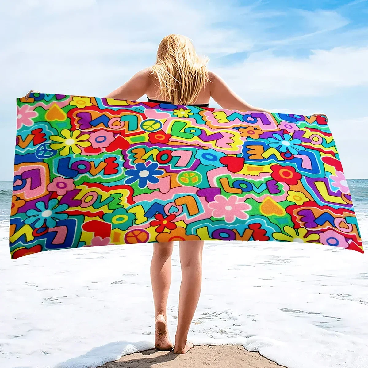 Microfiber Sand Free Beach Towel Super Absorbent Lightweight Blanket for Travel Pool Swimming Bath Camping Yoga Girl Women Men