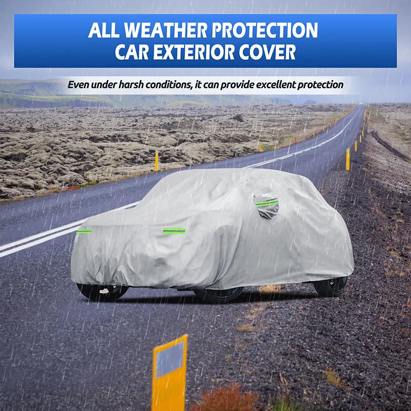 Waterproof Car Covers For 2007-2023 For Fiat 500/500C/500E Abarth/New FOR Fiat 500 (Black) 210T Custom Outdoor Storm Hood