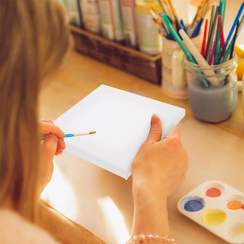 

Набор из 4 холстов на деревянной подрамнике для рисования маслом и акрилом, пустые художественные панели для начинающих художников, для домашней студии и практики