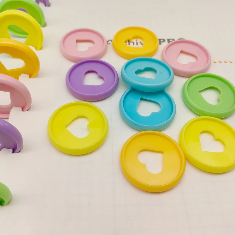 32MM Plastic Binding Disc Planner Binder Rings Binding Plastic Rings Mushroom Hole Loose-leaf Notebook Office Supplies 100PCS