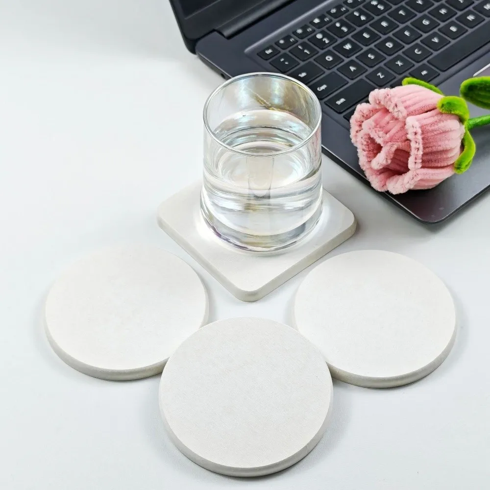 New Quick Drying Diatomite Coaster Non-slip Dampproof Cup Mat Heat Resistant Thickened Heat Resistant Mat Home Decor