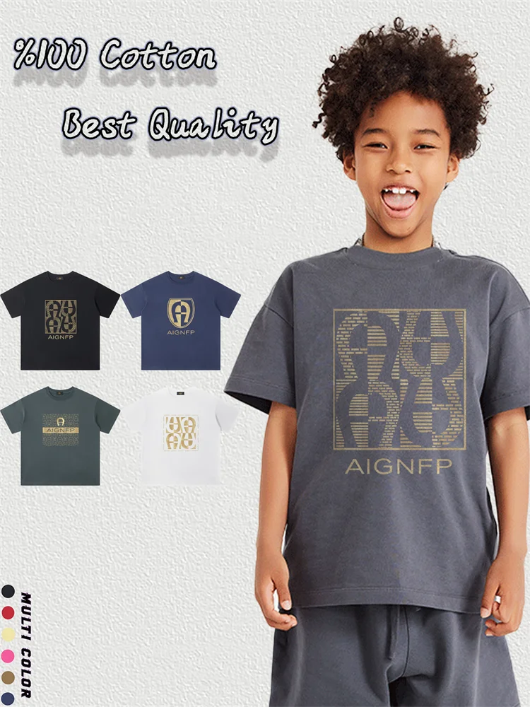 

Hot sales Kids Tees 2025 New Boys Summer Clothes Cotton Short sleeve Vacation Casual Wear Teen Boy T-shirt Tops Trend Streetwear