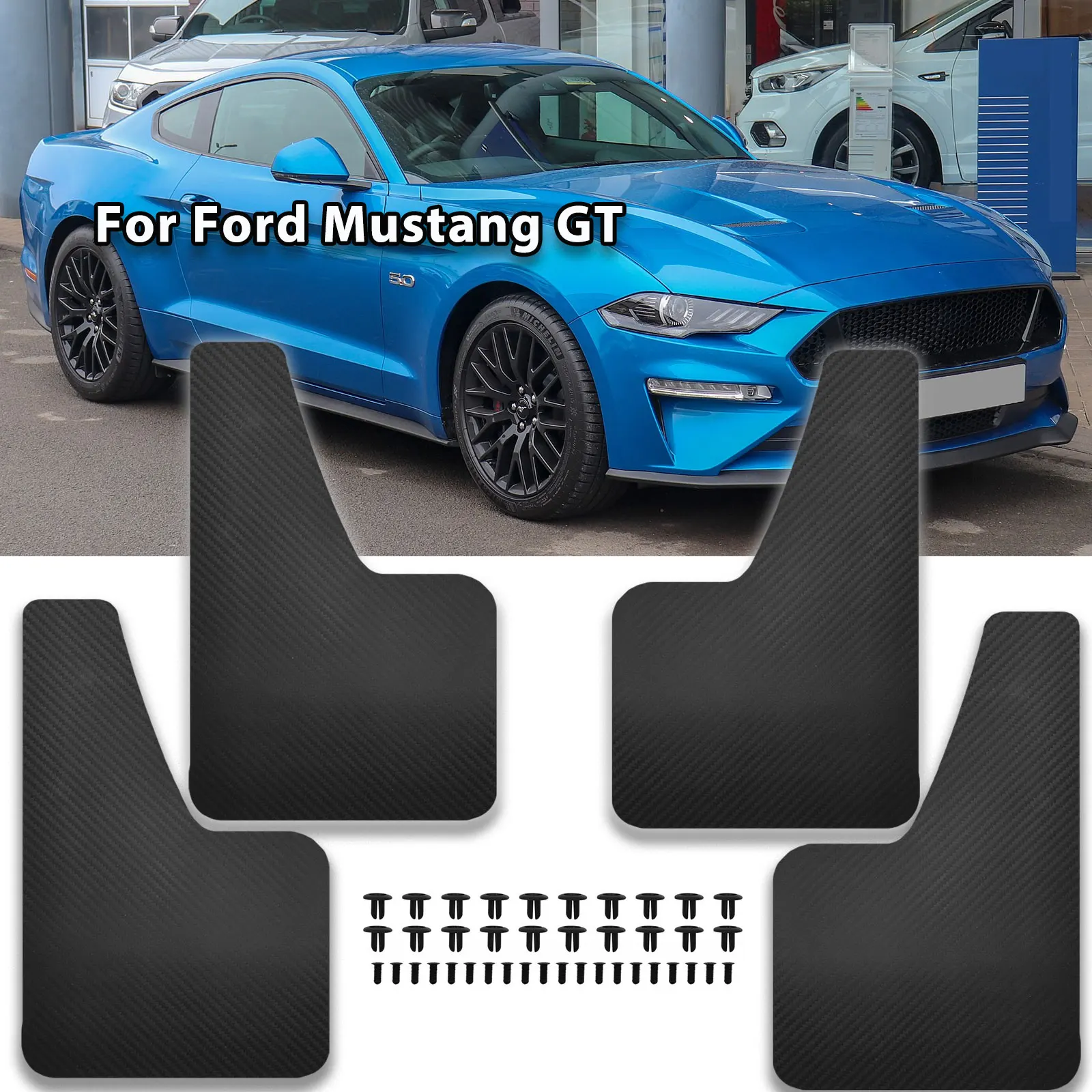 Брызговики для Ford Mustang GT, V6, Ecoboost, GT500, GT350 Брызговики для Ford Mustang GT, V6, Ecoboost, GT500, GT350