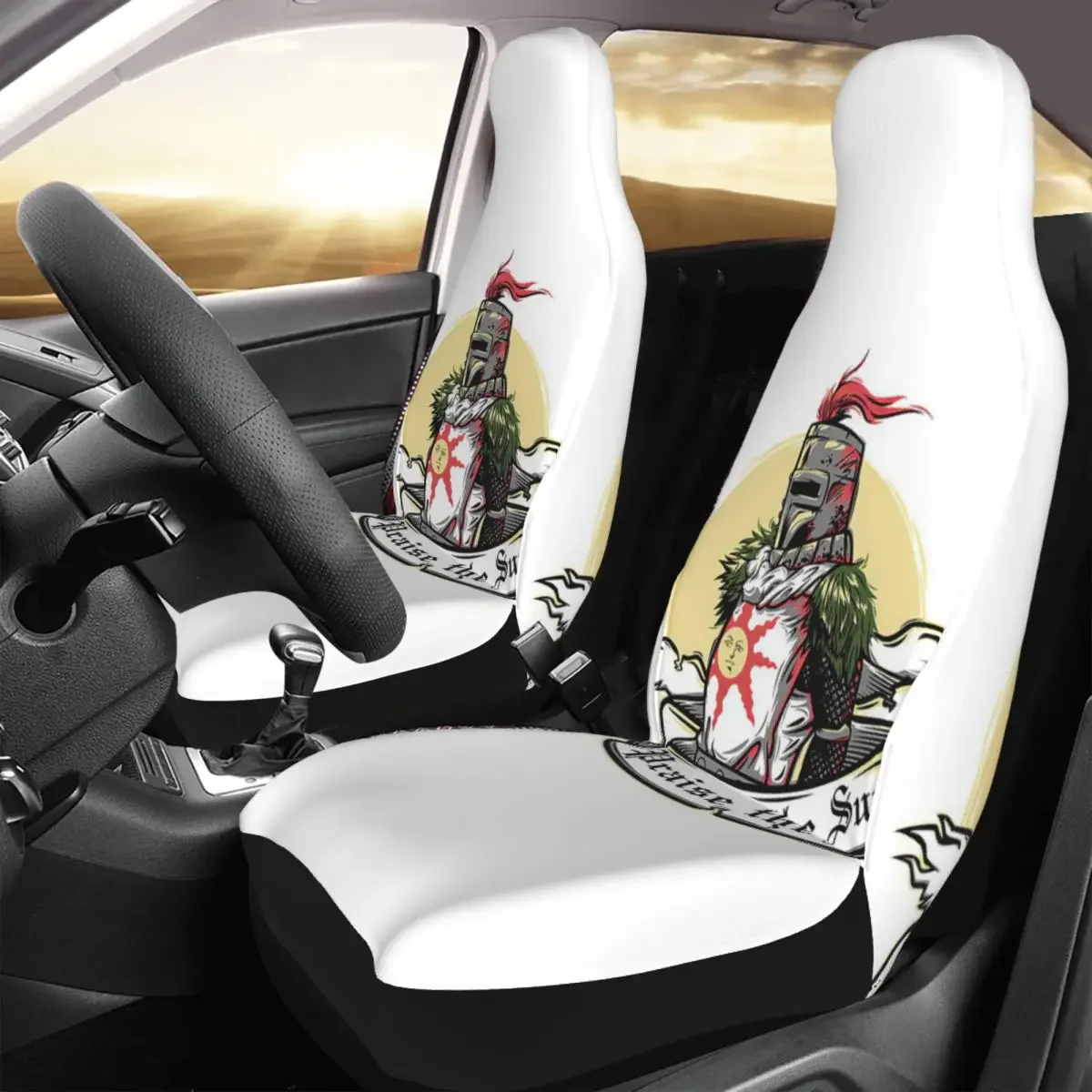 Dark Soul Praise The Sun Car Seat Cover Custom Printing Universal Front Protector Accessories Cushion Set