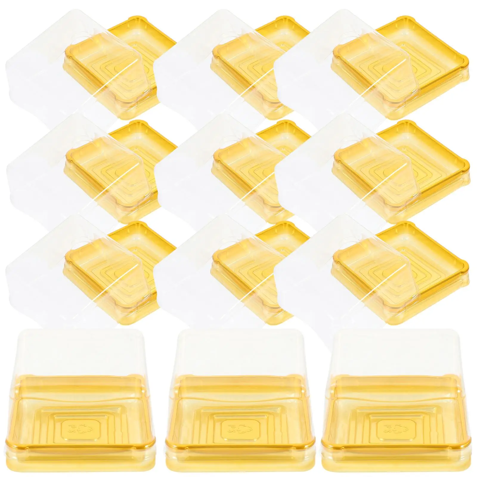 

50 Pcs Baking Boxes Plastic Dessert Containers Clear Dome Moon Cake Storage Waterproof Food Preservation Compact Carriers