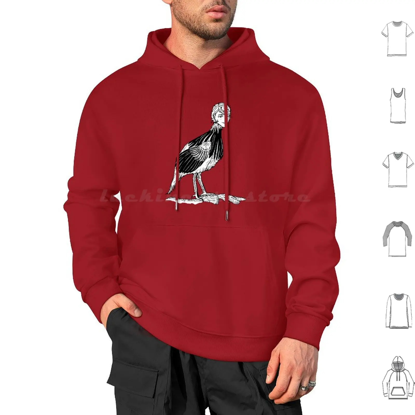 Fowl Boi Hoodie cotton Long Sleeve Inktober Anime Manga Fowl Bird Birdy Anime Boy Yaoi Hatoful Boyfriend Guinea Fowl